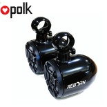 Polk Rotatable Single Aluminum Black Pods  DB652 300 Watt Marine Speaker Pair 